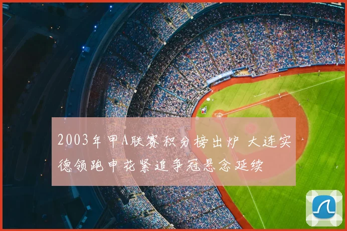 2003年甲A联赛积分榜出炉 大连实德领跑申花紧追争冠悬念延续